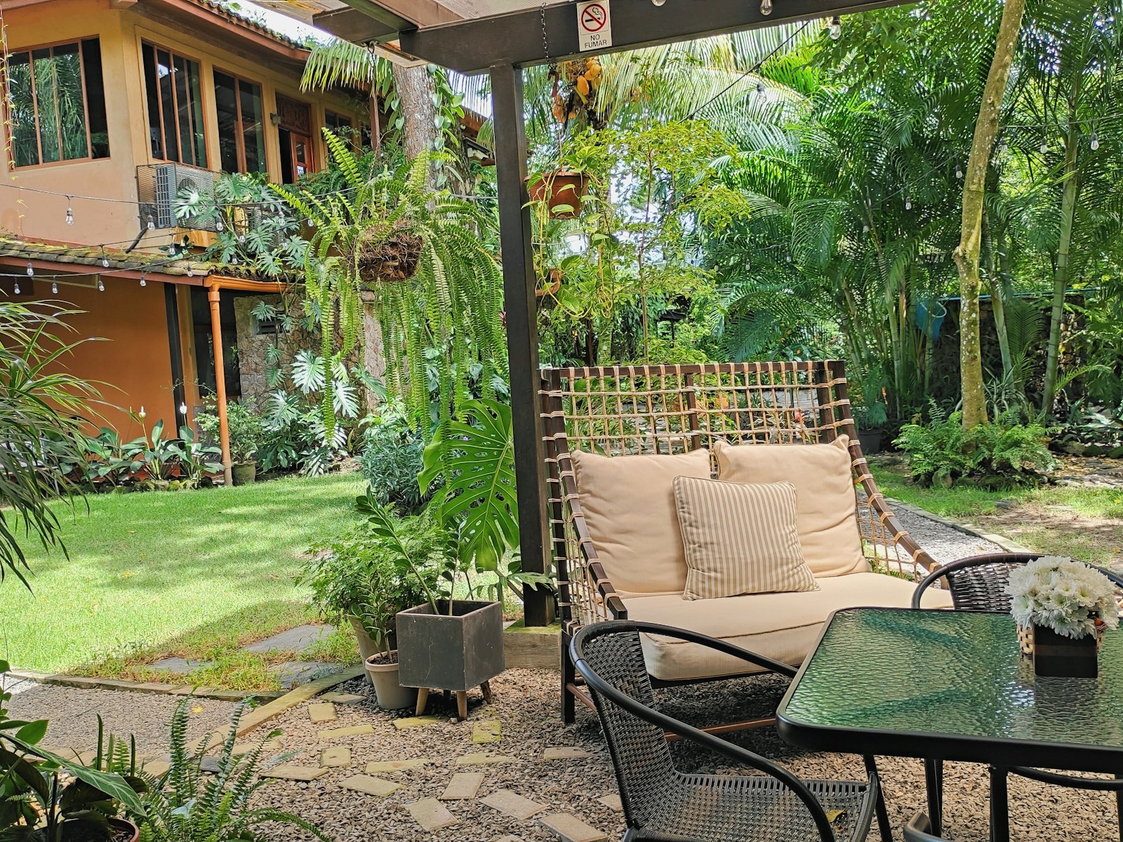 The garden at Esha Park Rooms